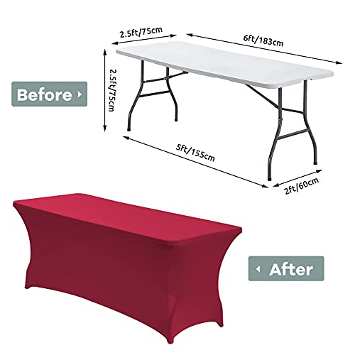 6FT Stretch Spandex Fitted Tablecloth