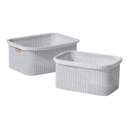 Blended Fabric Storage Baskets Set of 2 (2 Count)