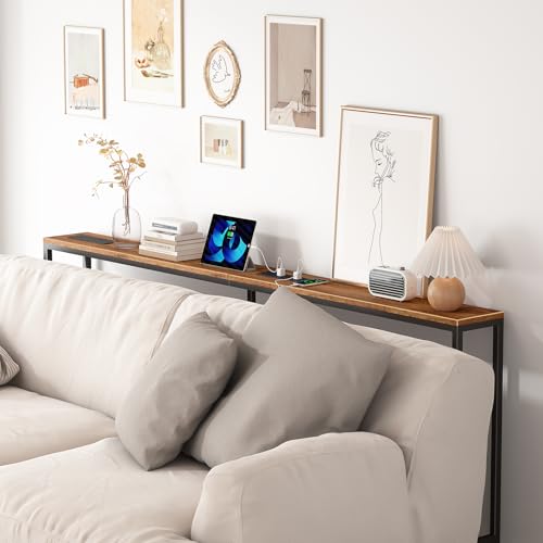 71'' Behind Couch Table with 2 Outlets