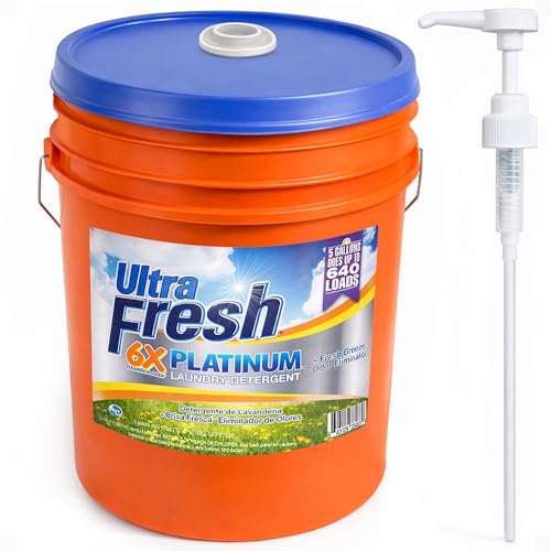 5 Gallon Liquid Laundry Detergent Washing Soap for All Machine Types (640 Fl Oz)