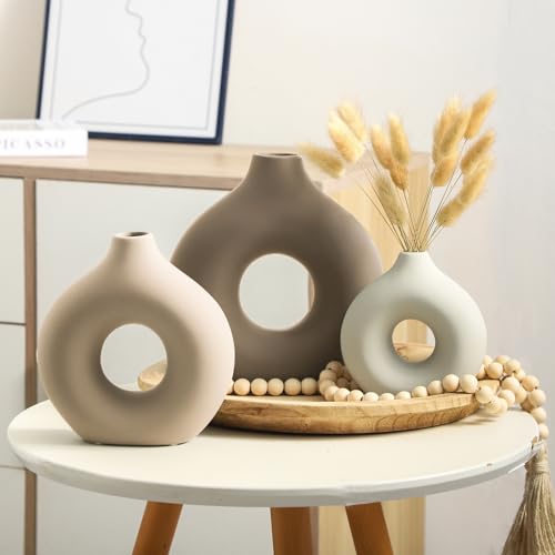 Ceramic Vase Home Table Decor (3 Count)