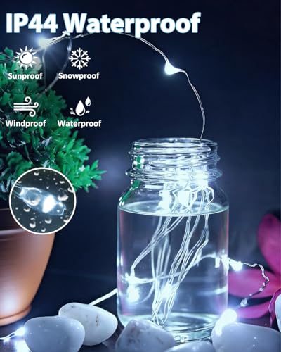 4 Pack 60 LED Fairy Lights Battery Operated with Timer
