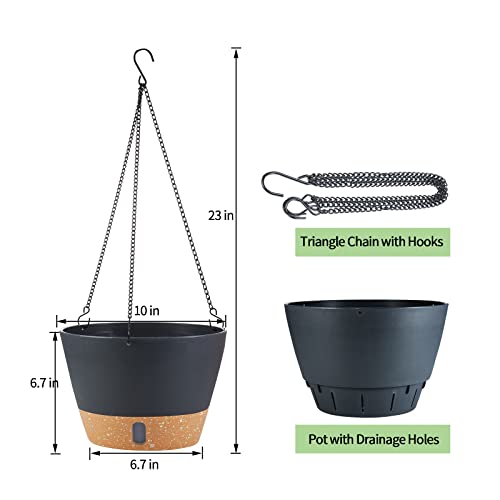 2 Pack Hanging Planters for Indoor Outdoor Plants (2 Count)