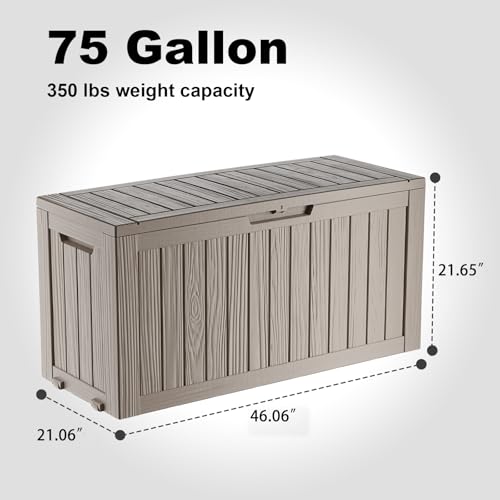 75 Gallon Resin Deck Box