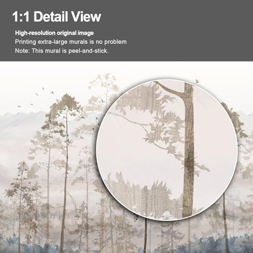 Abstract Forest wall Mural Peel and Stick Wallpaper for Bedroom Living Room