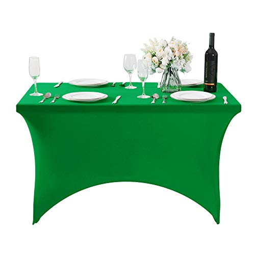 2Pack Spandex Table Cover for 4FT or 6ft or 8ft Table Universal Fitted Stretch Tablecloth for Party (2 Count)