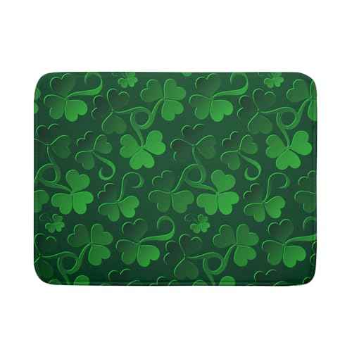St Patricks Day Dish Drying Mat for Kitchen Shamrocks Absorbent Reversible Microfiber Kitchen Countertop Protector Dishes Pad Large 18x24 inch