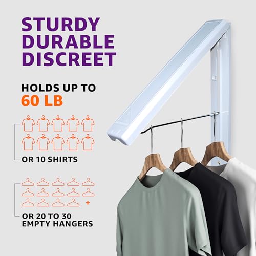 ABS Wall Mounted Clothes Drying Rack (2 Count)