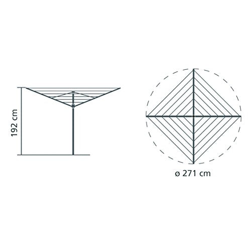 Topspinner Outdoor 4 Arm Spinning Clothesline