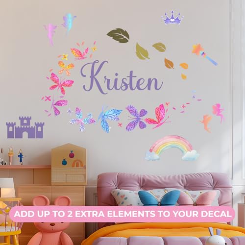 Personalized Name Wall Decals for Girls Bedroom