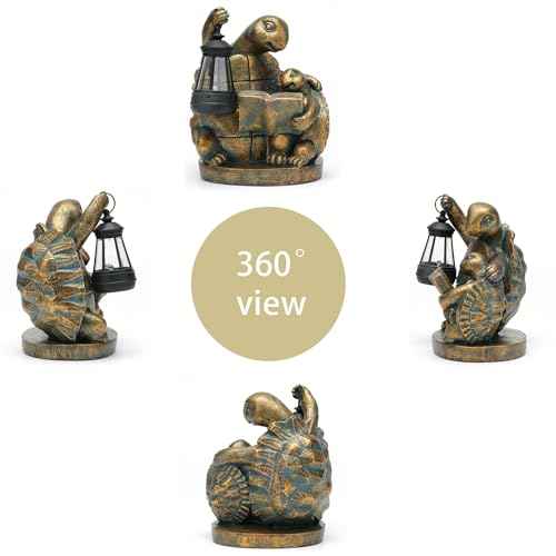 Turtle Solar Outdoor Garden Statue Lawn Yard Decor Gifts for Mom