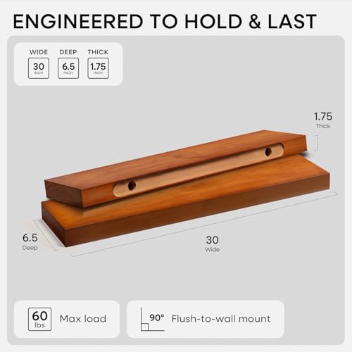 30 Inch Floating Shelves (2 Count)