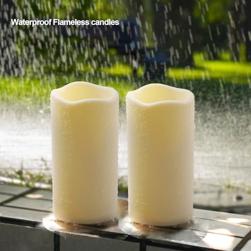 Outdoor Plastic flameless Candles with Remote Control and Timer (15 Count)