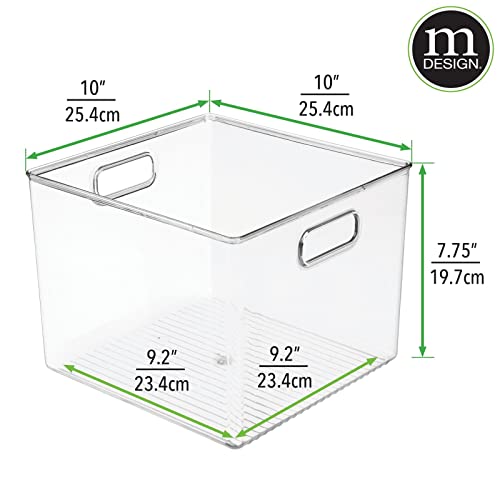 Plastic Modern Storage Organizer Bin Basket with Handles for Bathroom Organization