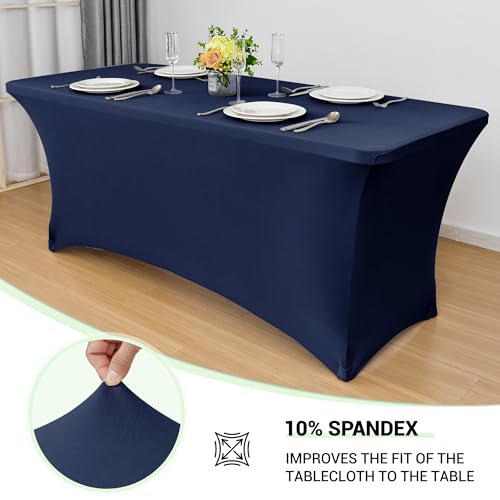 6ft Stretch Spandex Table Cover (4 Count)