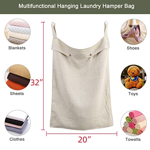 Linen Hanging Laundry Bag