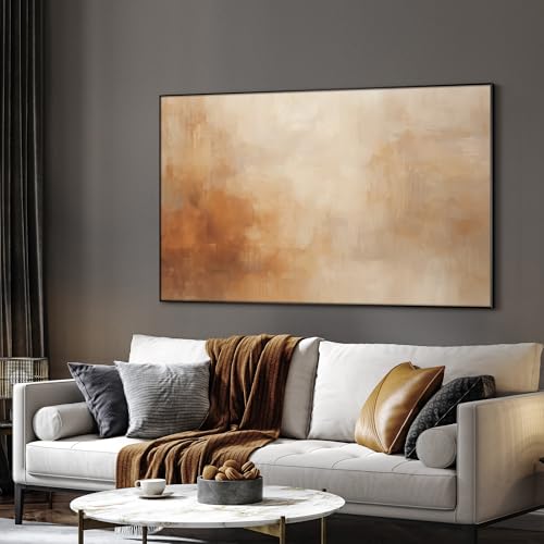 36"x60" Extra Large Framed Wall Art Beige Abstract Minimalist Neutral Illustration for Home Living Room Bedroom Decor