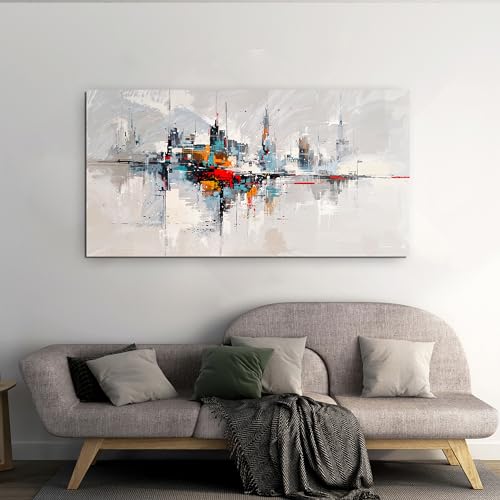 Abstract Wall Art Decor Wall Art Pictures for Living Room Abstract Canvas Art Wall Decor Modern Colorful Wall Art Prints Contemporary City Wall Art Decorations Bedroom Office Home Decor Aesthetic 20" X 40"