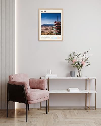 12x16IN Mount Fuji Japan Framed Wall Art Canvas Print