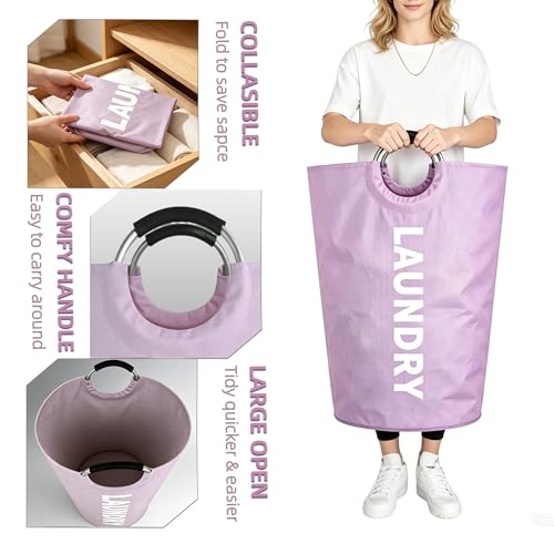 90L Collapsible Laundry Bag with Handle