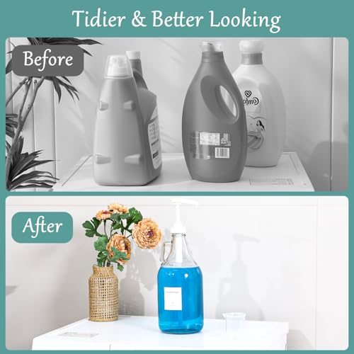 Glass Laundry Detergent Dispenser with Pump