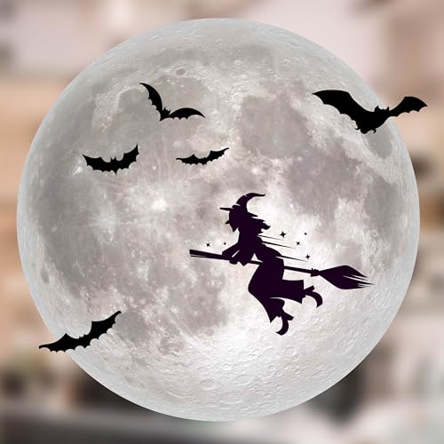 8" x 8" Halloween Full Moon Window Cling (7 Count)