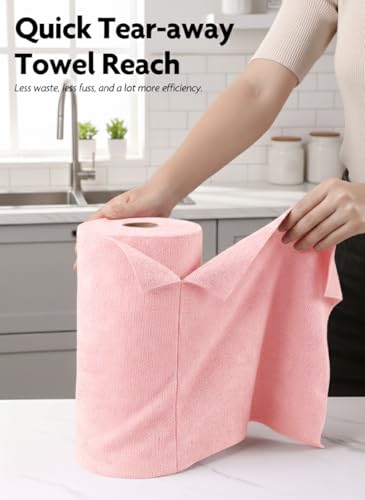 Microfiber Cleaning Cloth Roll (60 Count)