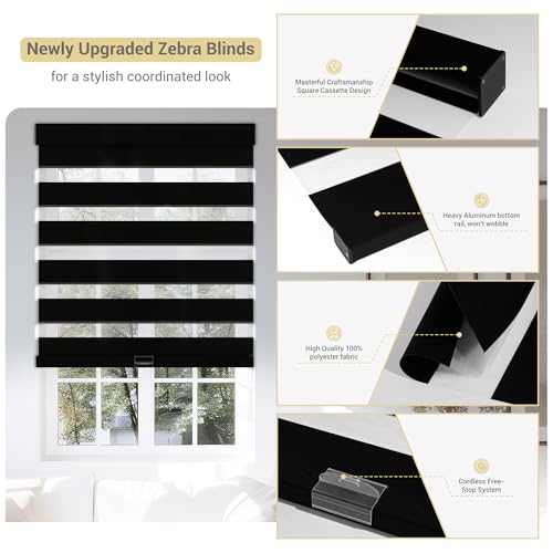 Cordless Zebra Blinds for Windows
