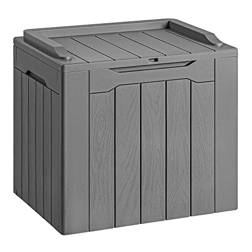 30 Gallon Resin Deck Box Outdoor Indoor Waterproof Storage Box for Patio Furniture Pool Accessories Storage for Cushion Garden Tools