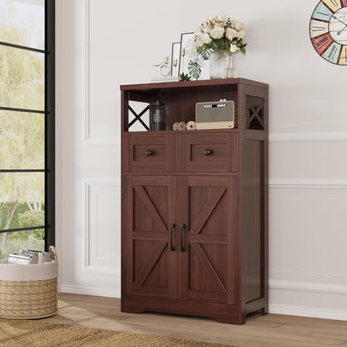 Farmhouse Storage Cabinet Set of 2 (2 Count)
