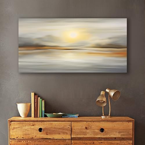 Abstract Wall Art Seascape Canvas Printing Abstract Art Wall Decor Artwork for Living Room Bedroom Dining Room Home Office Decor 24x48 inch