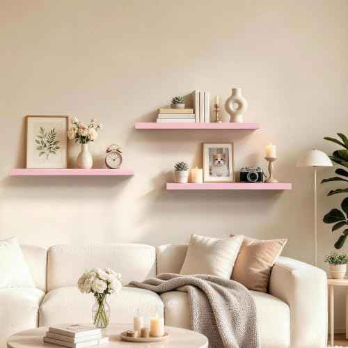 Pink Floating Shelves 22.5in