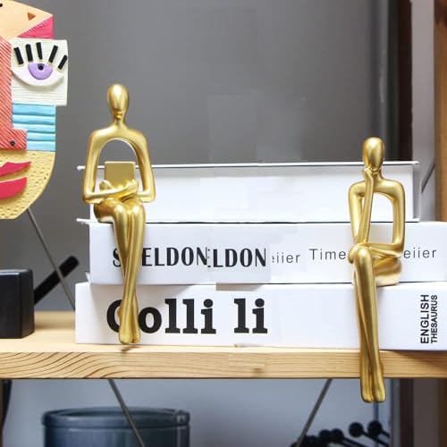 Gold Home Decor Thinker Statue Accents (3 Count)
