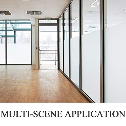 White Frosted Glass Window Privacy Film (12 Sq Ft)