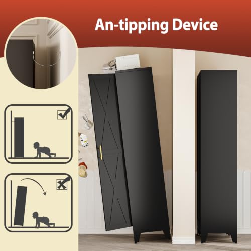 75" H Tall Kitchen Storage Cabinet with Doors