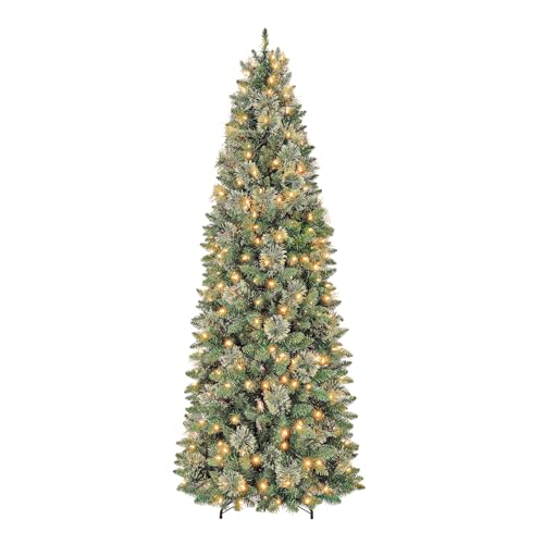 6 ft Pencil Prelit Christmas Tree with Pine Needles