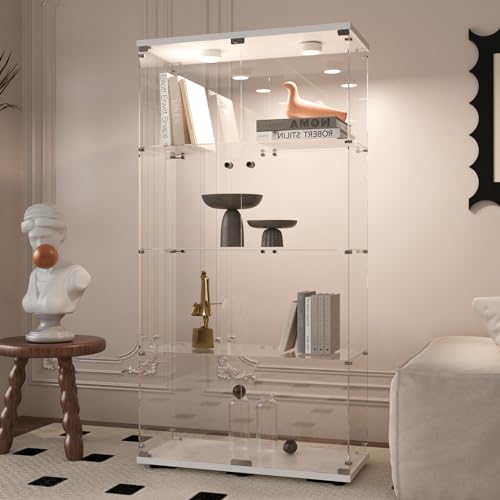 Glass Display Cabinet with LED Light