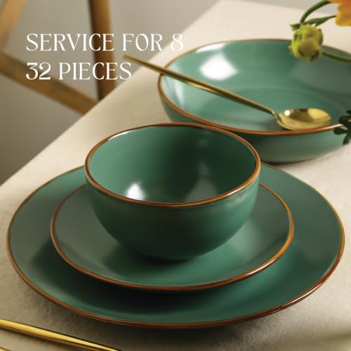 Brasa Stoneware 32 Piece Modern Dinnerware Sets