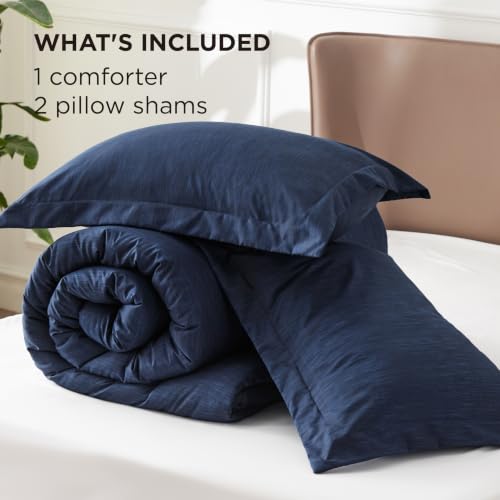 Navy Oversized Queen Comforter Set (3 Count)