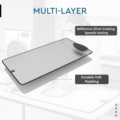 Ironing Mat Heat Reflective Pad 28"x20" Silver