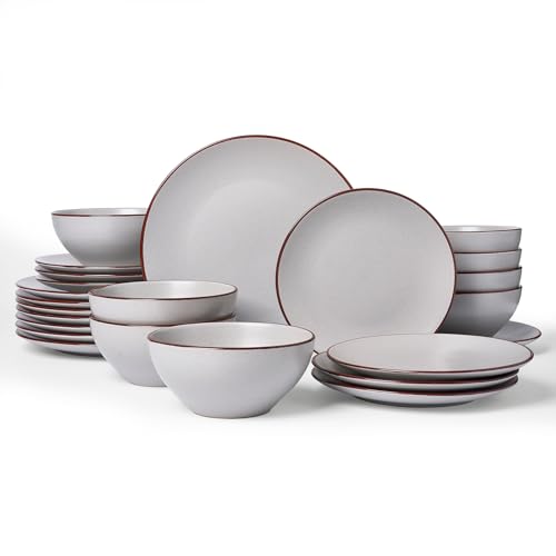 Venus Plates and Bowls Sets with Rim (24 Count)