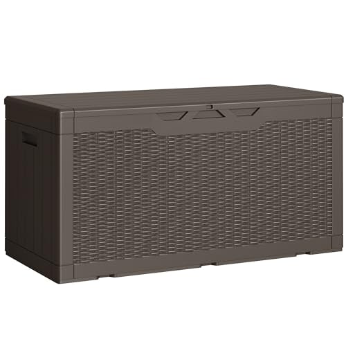 Outdoor Storage Box 100 Gallon Storage Bin with Lid for Patio Furniture