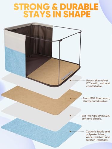 4 Pack Fabric Closet Storage Bins for Shelves (4 Count)