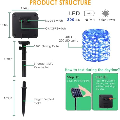 Solar String Lights Outdoor (2 Count)