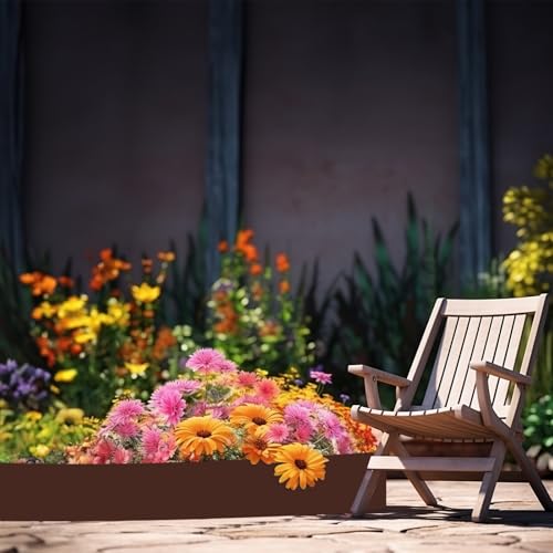 6 Inch Tall 66 ft Length No Dig Landscape Plastic Edging Kit with Hammer Spikes Plastic Garden Flower Bed Edging Landscape Edging Border for Gardens Border Lawn Grass Yard