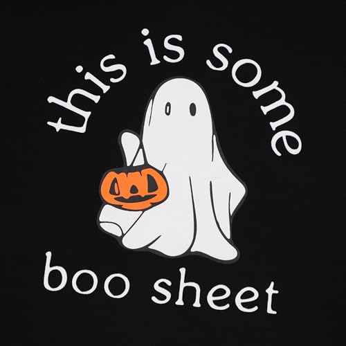 Halloween Shirts V Neck Pumpkin Shirt Women Cute Ghost T