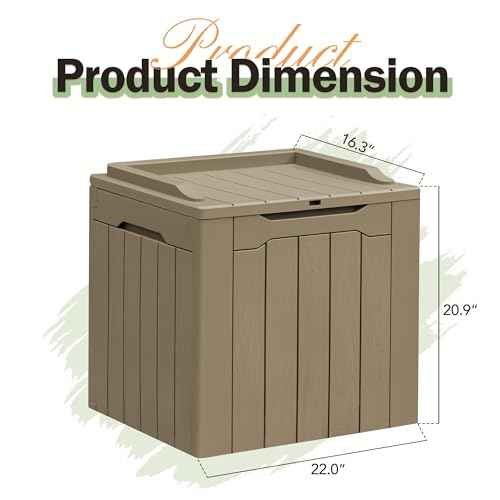 31 Gallon Resin Deck Box All Weather Outdoor Storage Boxes for Patio Furniture Set
