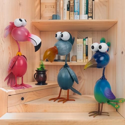 Outdoor Metal Bird Yard (3 Count)