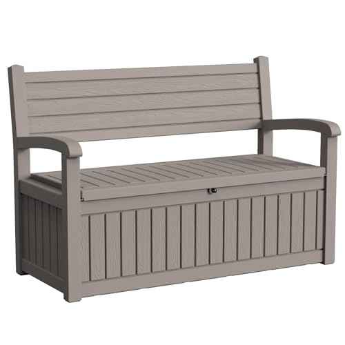 75 Gallon Storage Bench Deck Box Outdoor Indoor