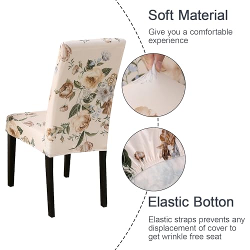 Pattern Chair Covers for Dining Room Set of 6